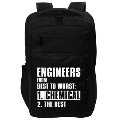 Chemical Engineer Funny Engineers From Best To Worst Impact Tech Backpack