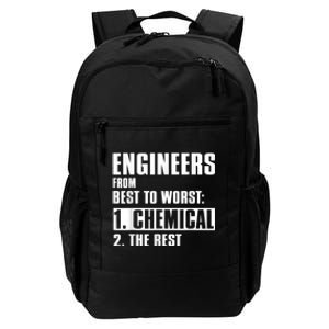 Chemical Engineer Funny Engineers From Best To Worst Daily Commute Backpack