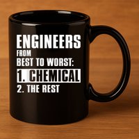 Chemical Engineer Funny Engineers From Best To Worst 11oz C Handle Ceramic Mug