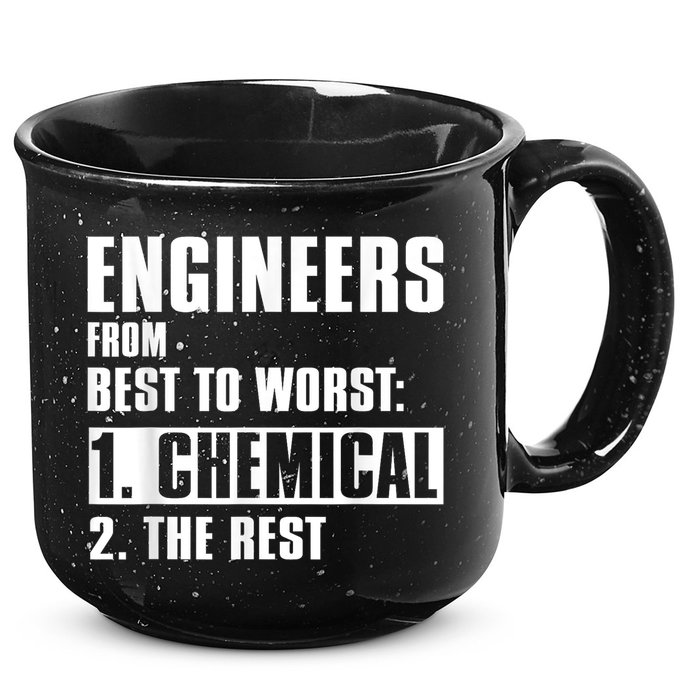 Chemical Engineer Funny Engineers From Best To Worst 15oz Campfire Ceramic Mug