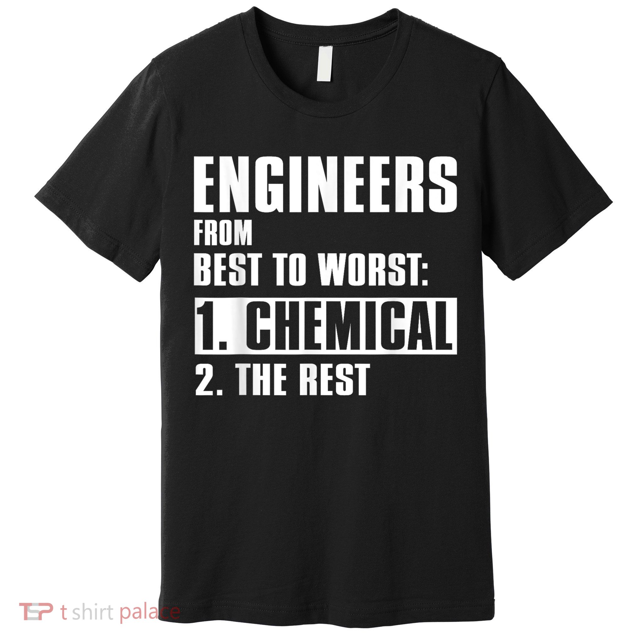 Chemical Engineer Funny Engineers From Best To Worst Premium T-Shirt