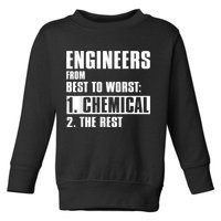 Chemical Engineer Funny Engineers From Best To Worst Toddler Sweatshirt