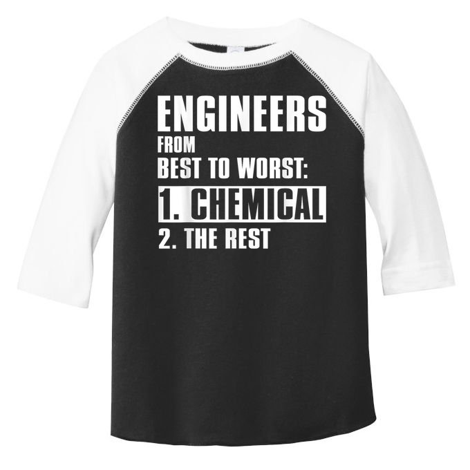 Chemical Engineer Funny Engineers From Best To Worst Toddler Fine Jersey T-Shirt