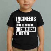 Chemical Engineer Funny Engineers From Best To Worst Toddler T-Shirt