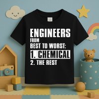 Chemical Engineer Funny Engineers From Best To Worst Toddler T-Shirt