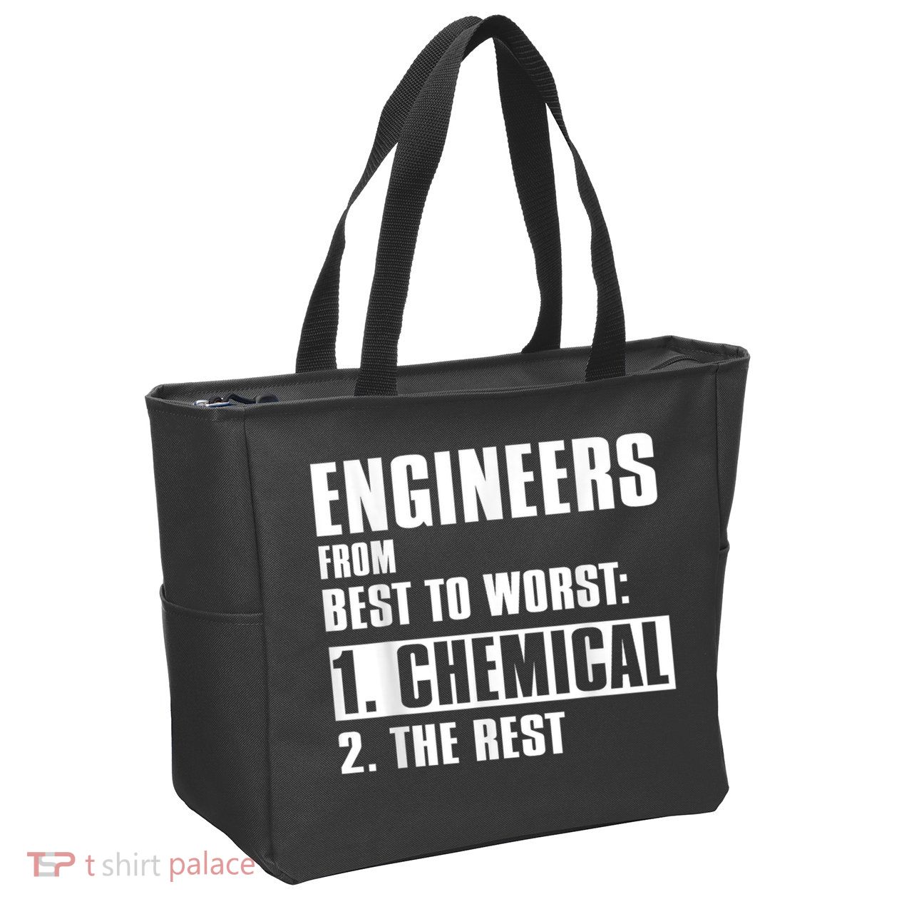 Chemical Engineer Funny Engineers From Best To Worst Zip Tote Bag