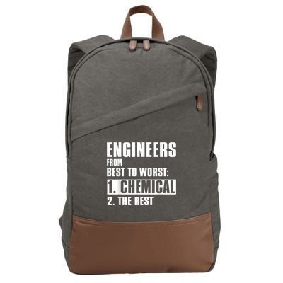 Chemical Engineer Funny Engineers From Best To Worst Cotton Canvas Backpack