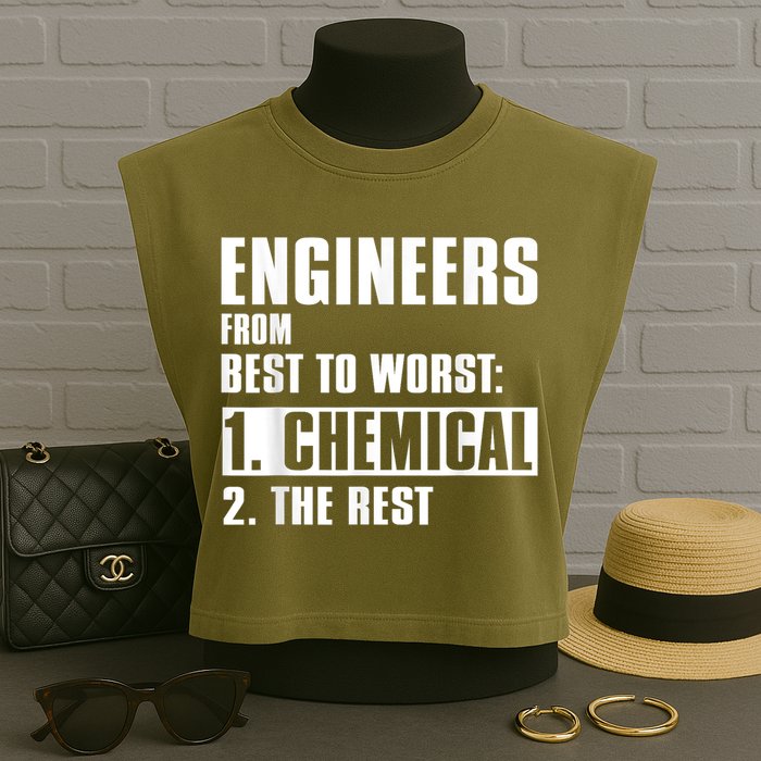 Chemical Engineer Funny Engineers From Best To Worst Garment-Dyed Women's Muscle Tee