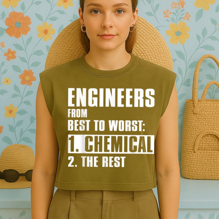 Chemical Engineer Funny Engineers From Best To Worst Garment-Dyed Women's Muscle Tee