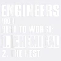 Chemical Engineer Funny Engineers From Best To Worst Garment-Dyed Sweatshirt