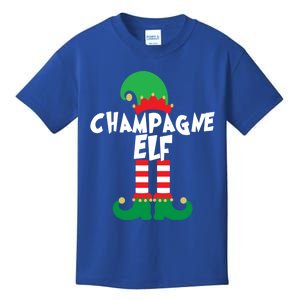 Champagne Elf Funny Christmas Squad Matching Xmas Gift Kids T-Shirt