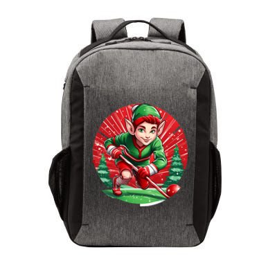 Christmas Elf Field Hockey Gift Vector Backpack