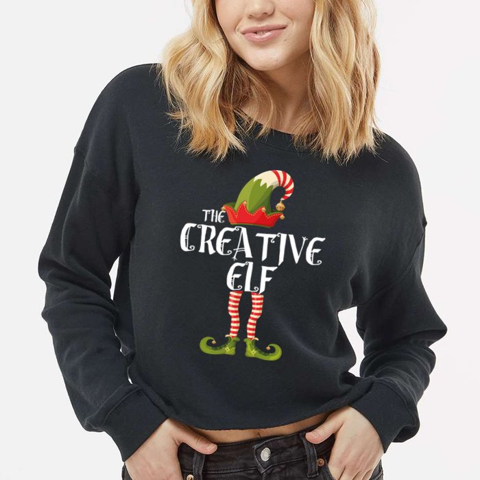 Creative Elf Family Matching Cropped Pullover Crew