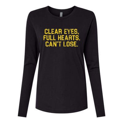 Clear Eyes Full Hearts Can't Lose Funny Sayings Womens Cotton Relaxed Long Sleeve T-Shirt