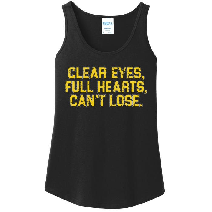 Clear Eyes Full Hearts Can't Lose Funny Sayings Ladies Essential Tank