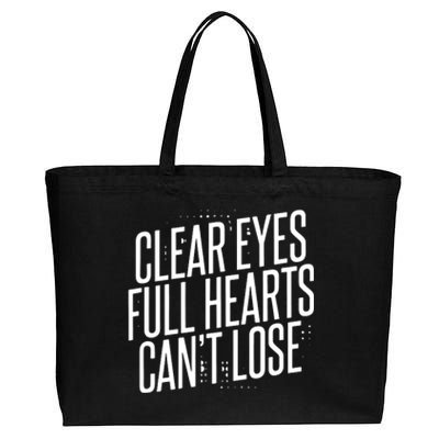 Clear Eyes Full Hearts Can't Lose Cotton Canvas Jumbo Tote