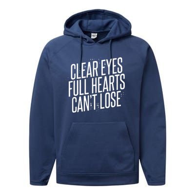 Clear Eyes Full Hearts Can't Lose Performance Fleece Hoodie