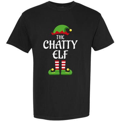 Chatty Elf Family Matching Group Christmas Garment-Dyed Heavyweight T-Shirt