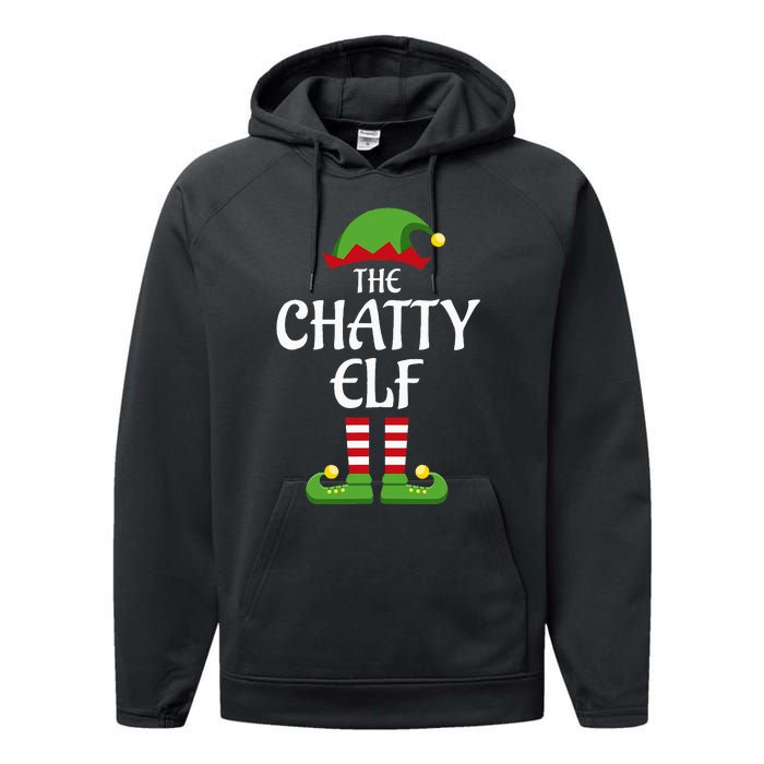 Chatty Elf Family Matching Group Christmas Performance Fleece Hoodie