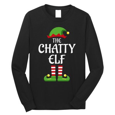 Chatty Elf Family Matching Group Christmas Long Sleeve Shirt