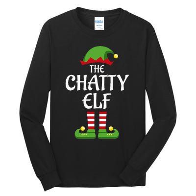 Chatty Elf Family Matching Group Christmas Tall Long Sleeve T-Shirt