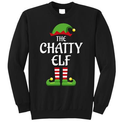 Chatty Elf Family Matching Group Christmas Tall Sweatshirt