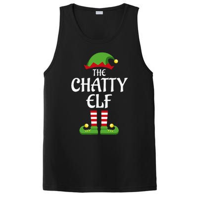 Chatty Elf Family Matching Group Christmas PosiCharge Competitor Tank