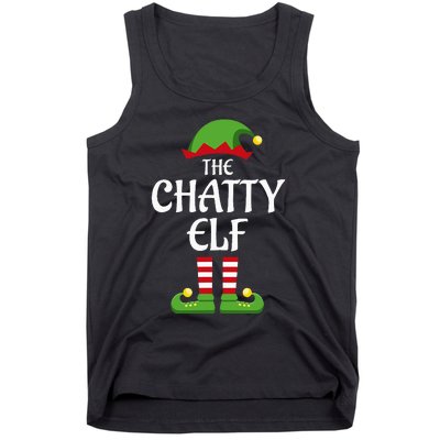 Chatty Elf Family Matching Group Christmas Tank Top