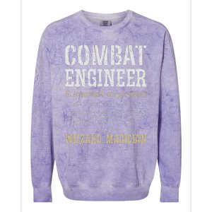 Combat Engineer Funny Engineering Dictionary Term Definition Colorblast Crewneck Sweatshirt