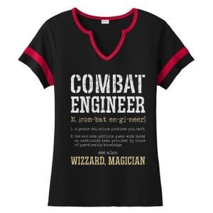 Combat Engineer Funny Engineering Dictionary Term Definition Ladies Halftime Notch Neck Tee