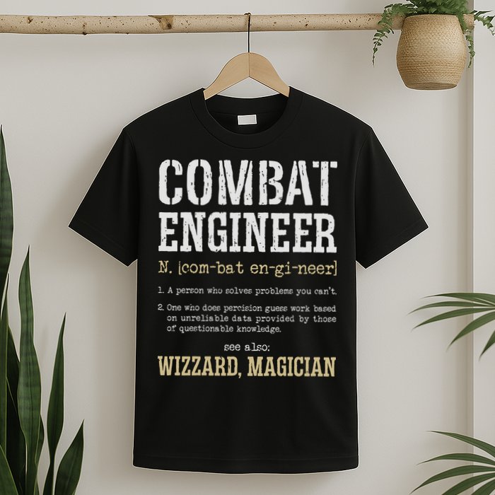 Combat Engineer Funny Engineering Dictionary Term Definition T-Shirt