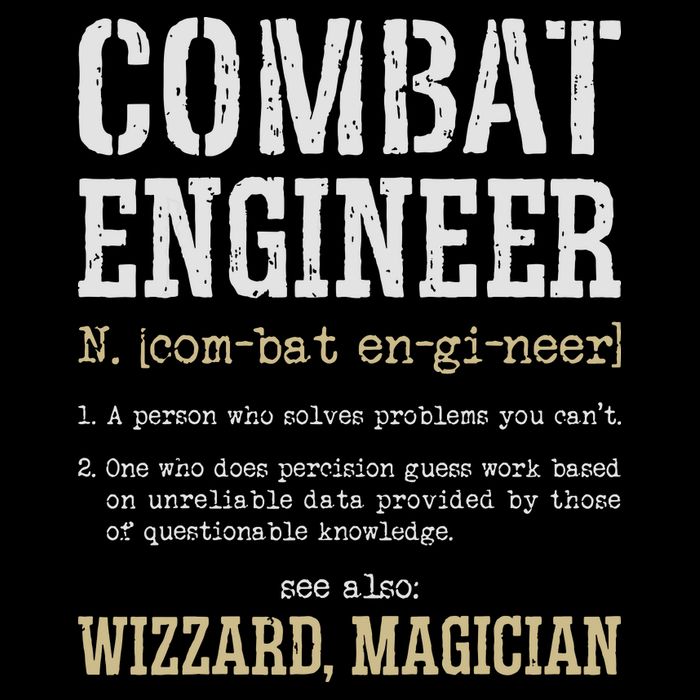 Combat Engineer Funny Engineering Dictionary Term Definition T-Shirt
