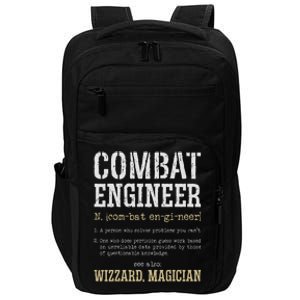 Combat Engineer Funny Engineering Dictionary Term Definition Impact Tech Backpack