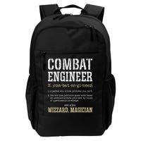 Combat Engineer Funny Engineering Dictionary Term Definition Daily Commute Backpack