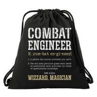 Combat Engineer Funny Engineering Dictionary Term Definition Drawstring Bag