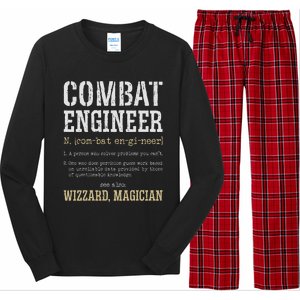 Combat Engineer Funny Engineering Dictionary Term Definition Long Sleeve Pajama Set