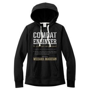 Combat Engineer Funny Engineering Dictionary Term Definition Women's Fleece Hoodie