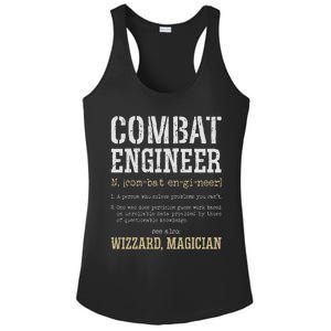 Combat Engineer Funny Engineering Dictionary Term Definition Ladies PosiCharge Competitor Racerback Tank