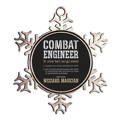 Combat Engineer Funny Engineering Dictionary Term Definition Metallic Star Ornament