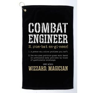 Combat Engineer Funny Engineering Dictionary Term Definition Platinum Collection Golf Towel