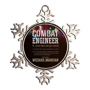 Combat Engineer Funny Engineering Dictionary Term Definition Metallic Star Ornament