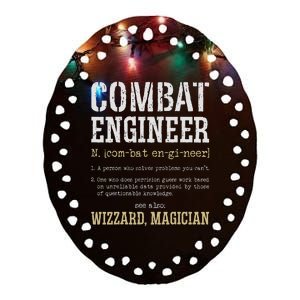 Combat Engineer Funny Engineering Dictionary Term Definition Ceramic Oval Ornament