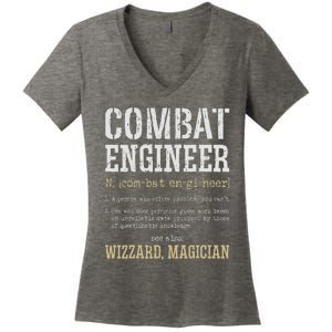 Combat Engineer Funny Engineering Dictionary Term Definition Women's V-Neck T-Shirt