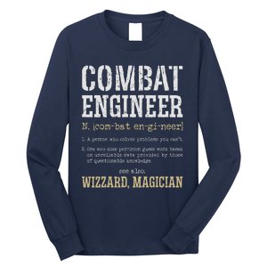 Combat Engineer Funny Engineering Dictionary Term Definition Long Sleeve Shirt