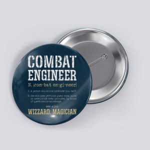 Combat Engineer Funny Engineering Dictionary Term Definition Button