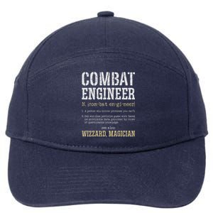 Combat Engineer Funny Engineering Dictionary Term Definition 7-Panel Snapback Hat