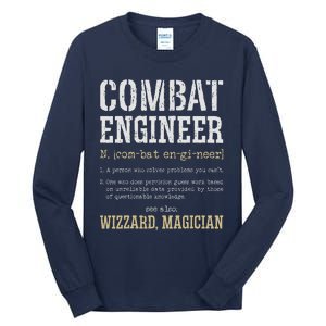 Combat Engineer Funny Engineering Dictionary Term Definition Tall Long Sleeve T-Shirt