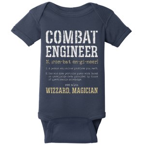 Combat Engineer Funny Engineering Dictionary Term Definition Baby Bodysuit