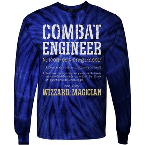 Combat Engineer Funny Engineering Dictionary Term Definition Tie-Dye Long Sleeve Shirt