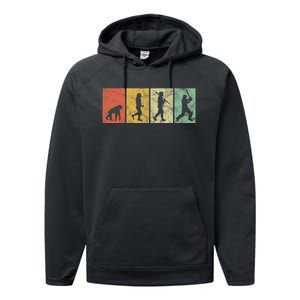 Cricket Evolution for Cricket Sports Player Funny Cricket Performance Fleece Hoodie